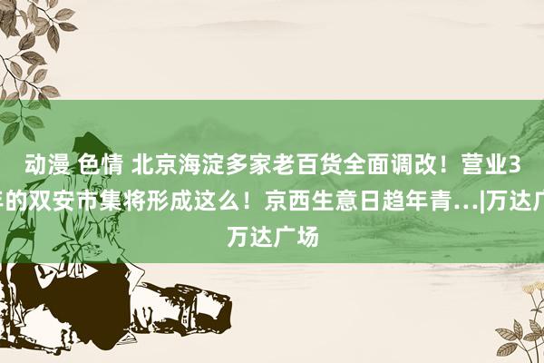 动漫 色情 北京海淀多家老百货全面调改！营业30年的双安市集将形成这么！京西生意日趋年青…|万达广场