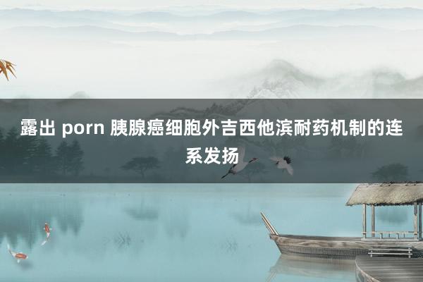 露出 porn 胰腺癌细胞外吉西他滨耐药机制的连系发扬