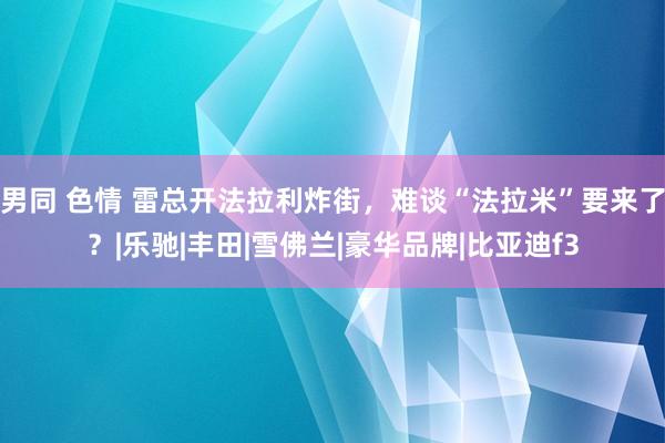 男同 色情 雷总开法拉利炸街，难谈“法拉米”要来了？|乐驰|丰田|雪佛兰|豪华品牌|比亚迪f3